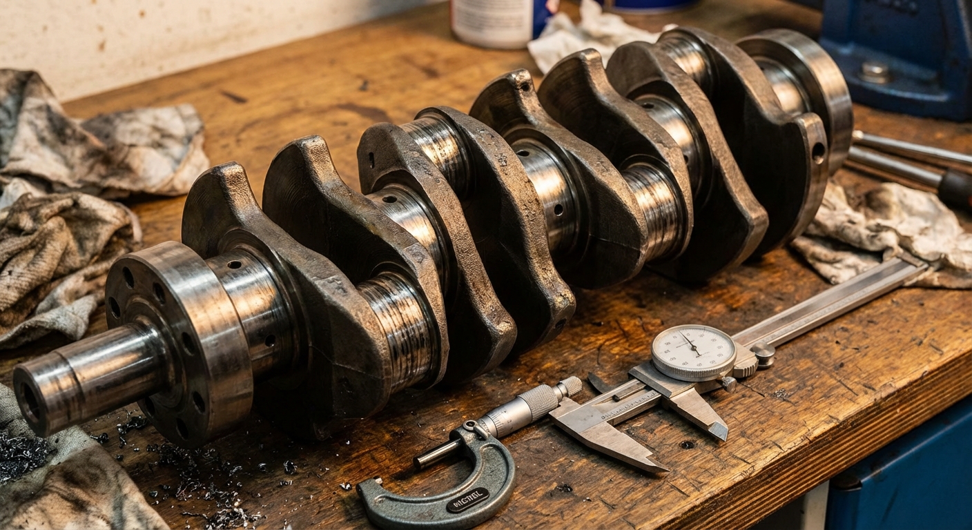 Ciguenal con marcas de desgaste en los muñones