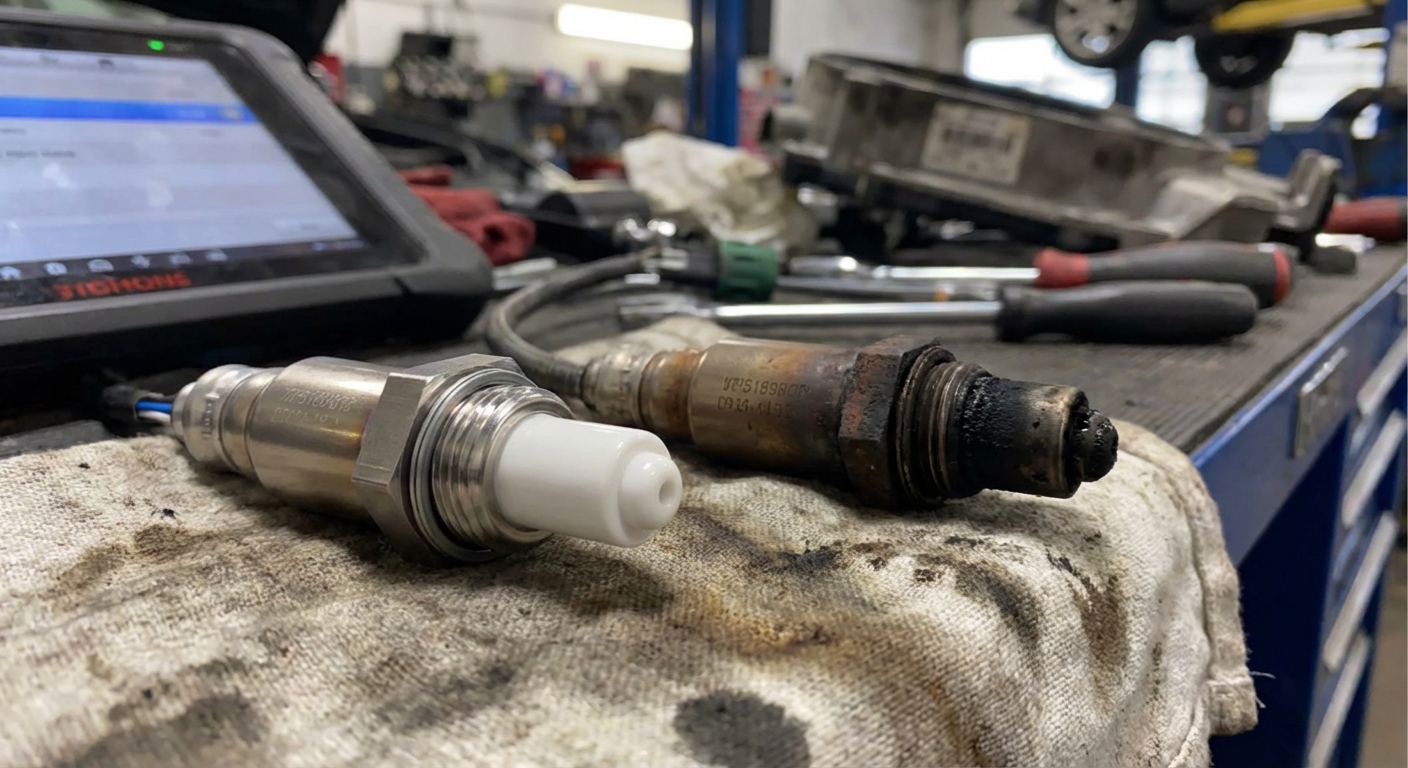 Sonda lambda comparativa nueva vs usada