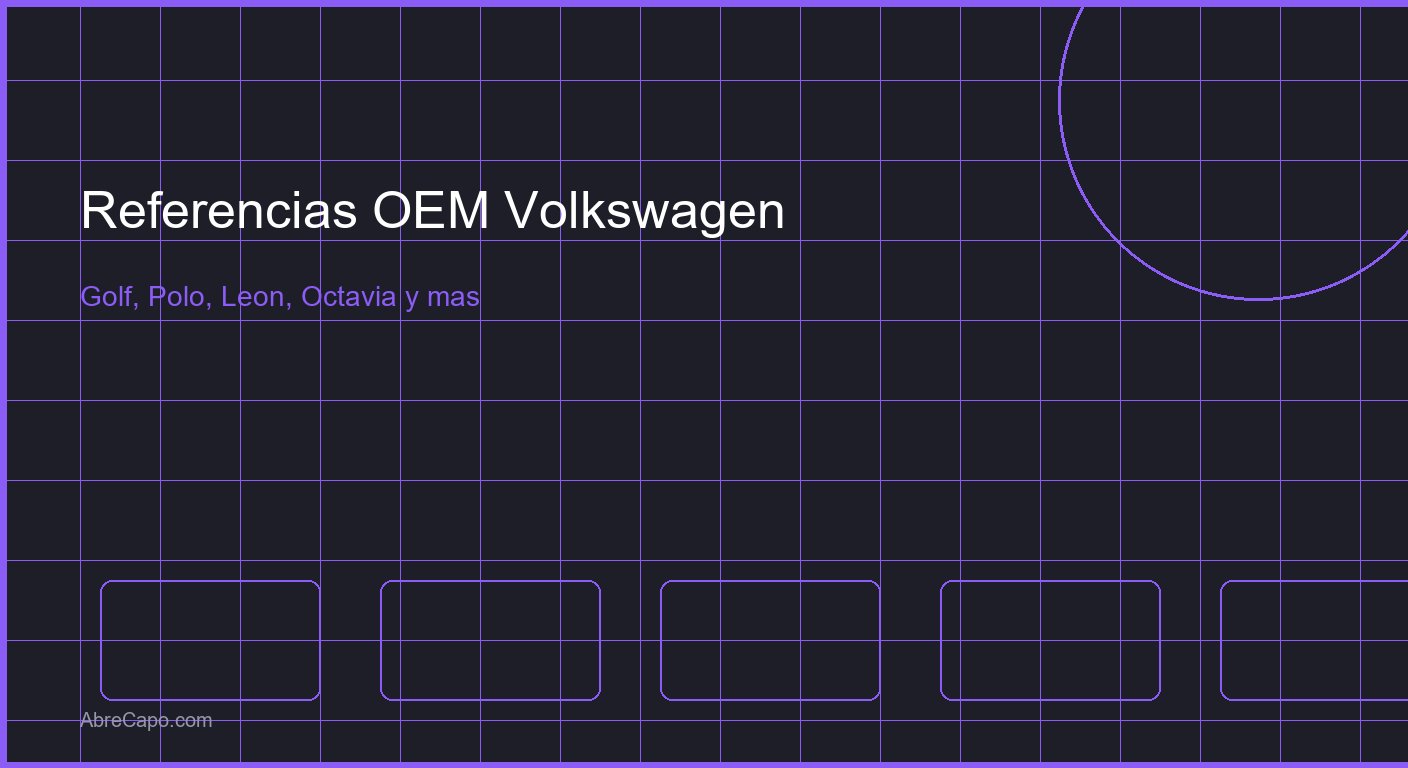 Referencia 5K0953569E: que pieza es, compatibilidad y donde comprar