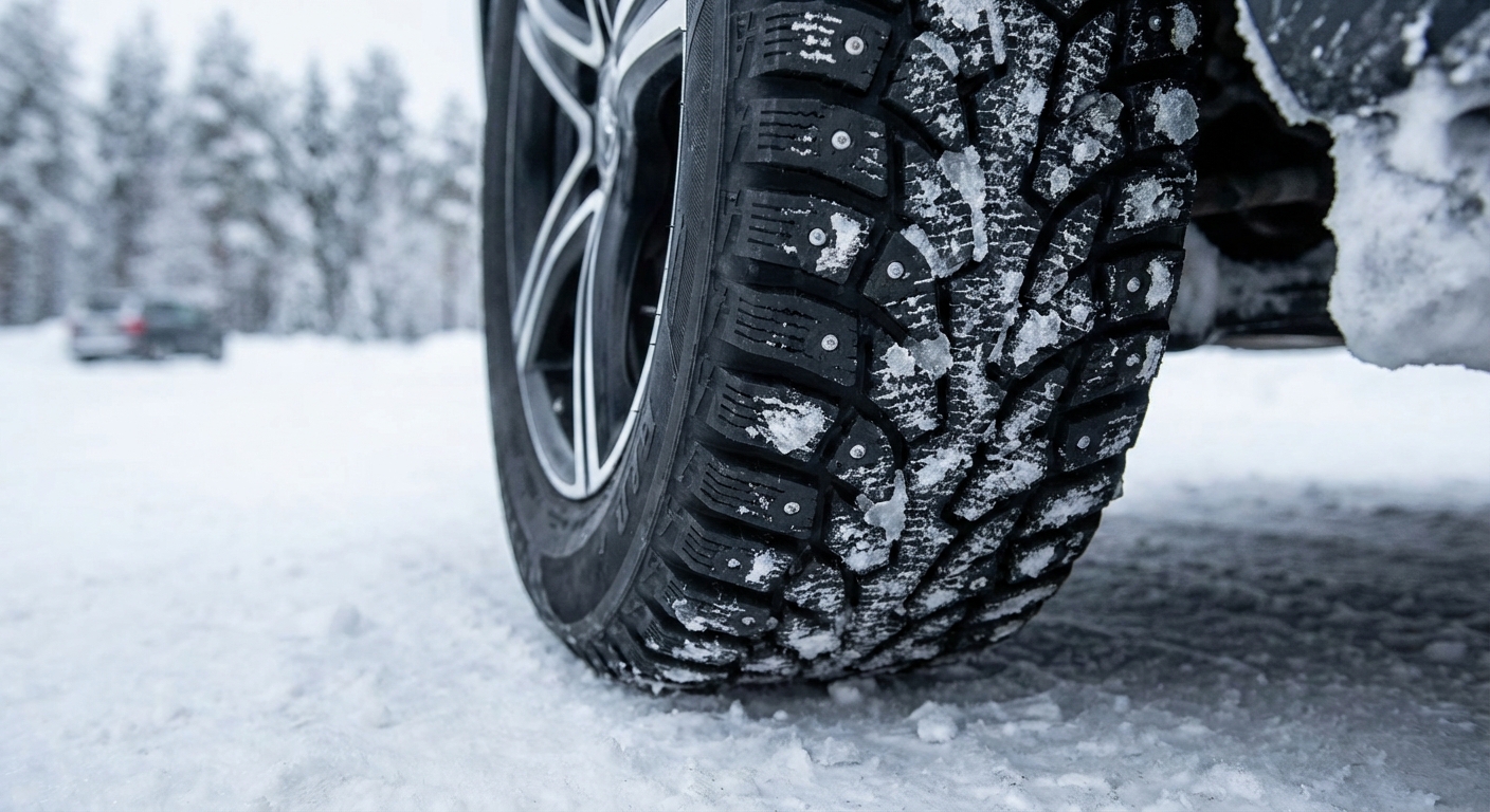 Neumaticos de clavos: que son, cuando usarlos, normativa y diferencias con cadenas