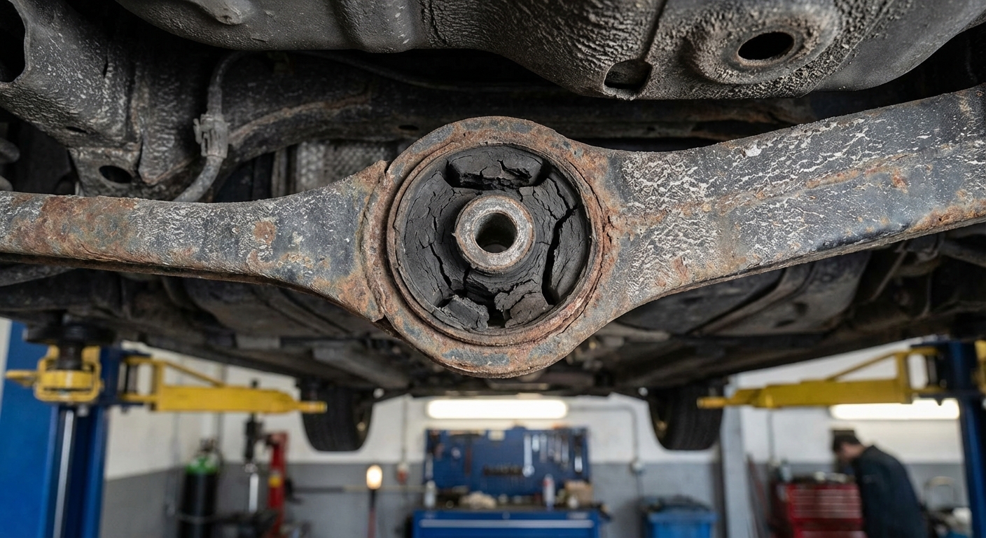 Silentblock desgastado del brazo de suspensión